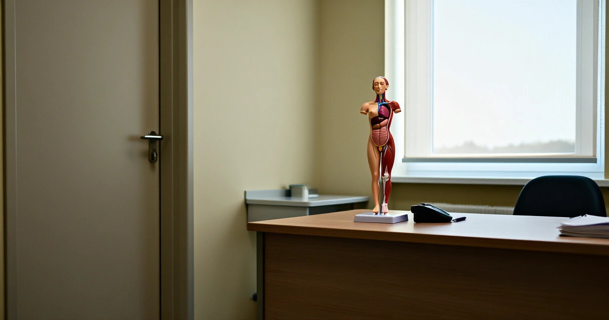 Gynekologin vastaanottotila, jossa tutkitaan toistuvaa hiivatulehdusta